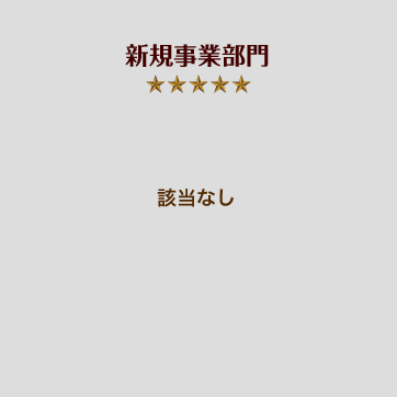 新規事業部門 該当なし